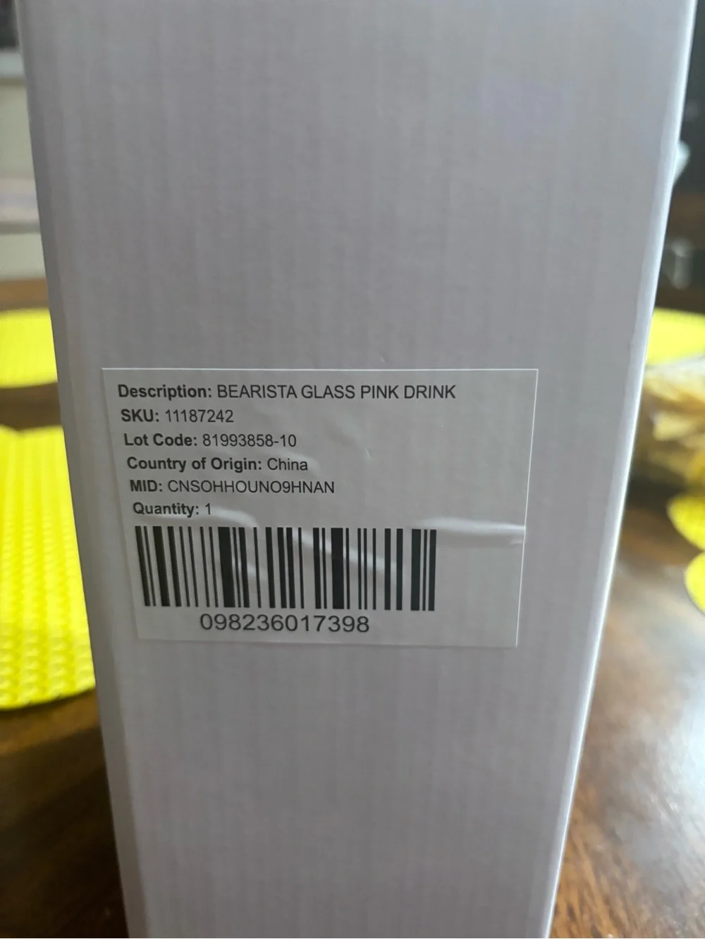 STARBUCKS NEW PINK BEARISTA GLASS CUP 2026